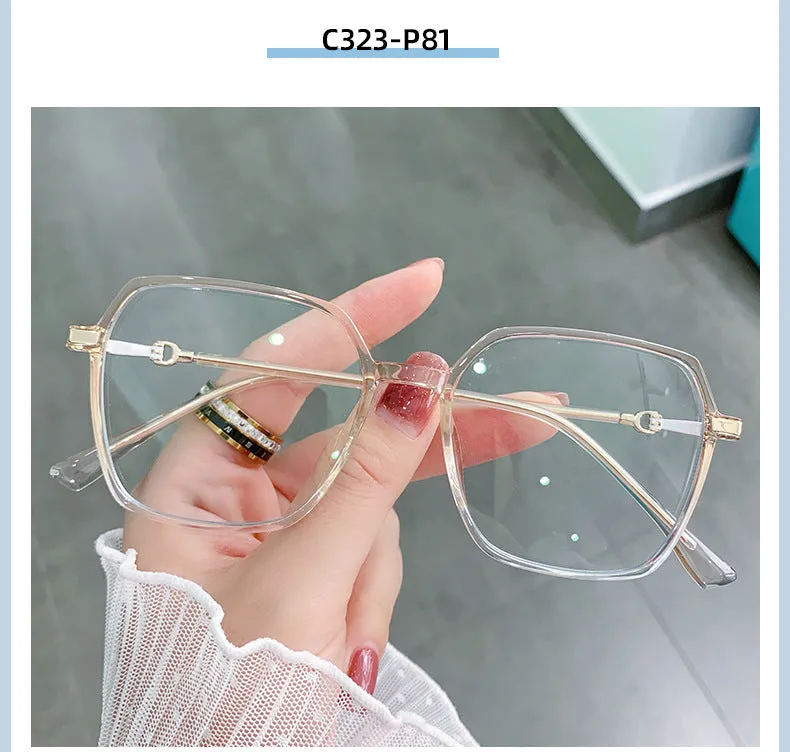 Hotony Women's Full Rim TR 90 Resin Square Frame Eyeglasses Lk303