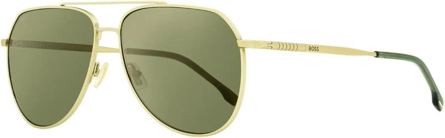 Hugo Boss Pilot Sunglasses B1447S J5GWM Gold/Green 61mm