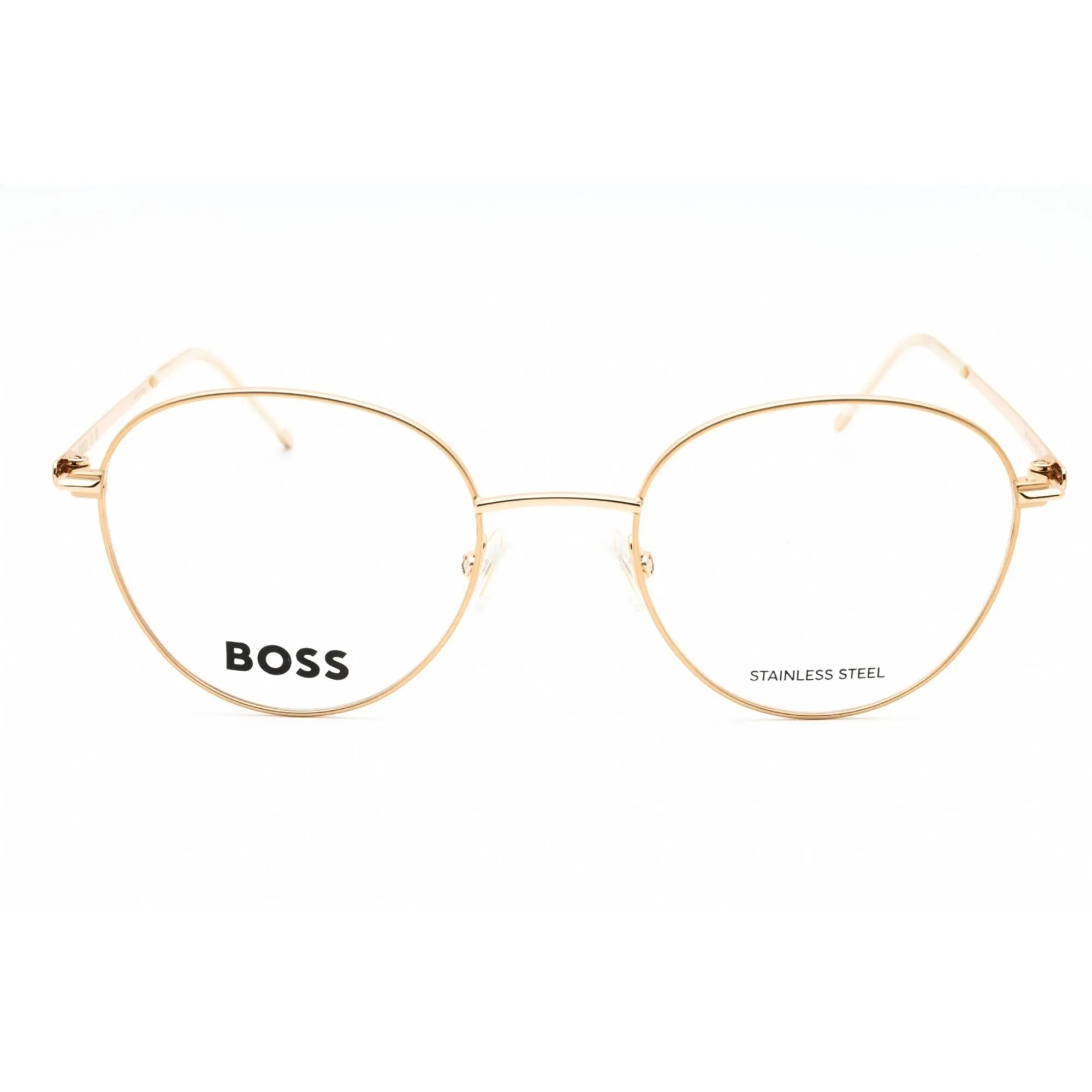 Hugo Boss Women's Eyeglasses - Rose Gold Metal Round Shape Frame | BOSS 1530 0000 00