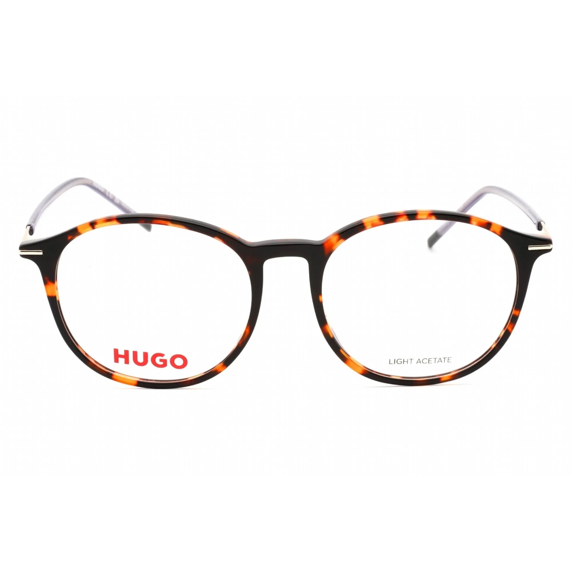 Hugo Women's Eyeglasses - Havana Lilac Round Plastic Full Rim Frame | HG 1277 0MMH 00