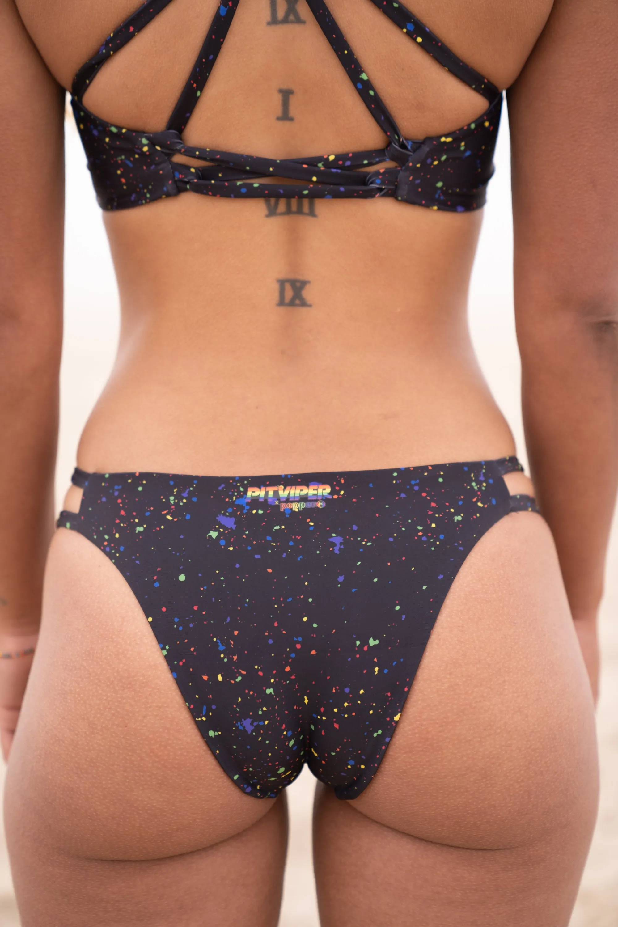 HUNTINGTON BOTTOM | Double Strap Reversible Sport Bikini Bottom