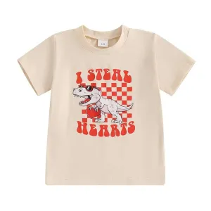 I Steal Hearts Dino Toddler Tee