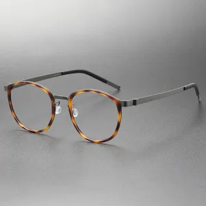Idris Titanium Vintage Oval Eyeglasses Frames