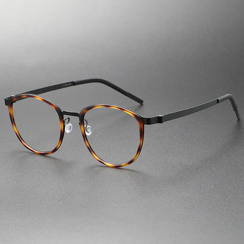 Idris Titanium Vintage Oval Eyeglasses Frames