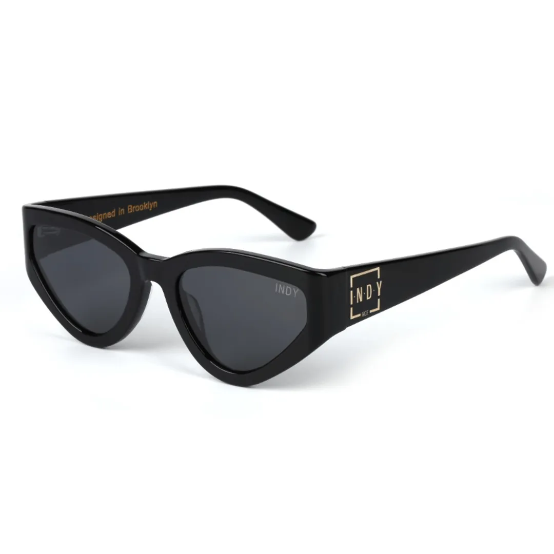 INDY Sunglasses - "Nolita" -  Black Cat Eye