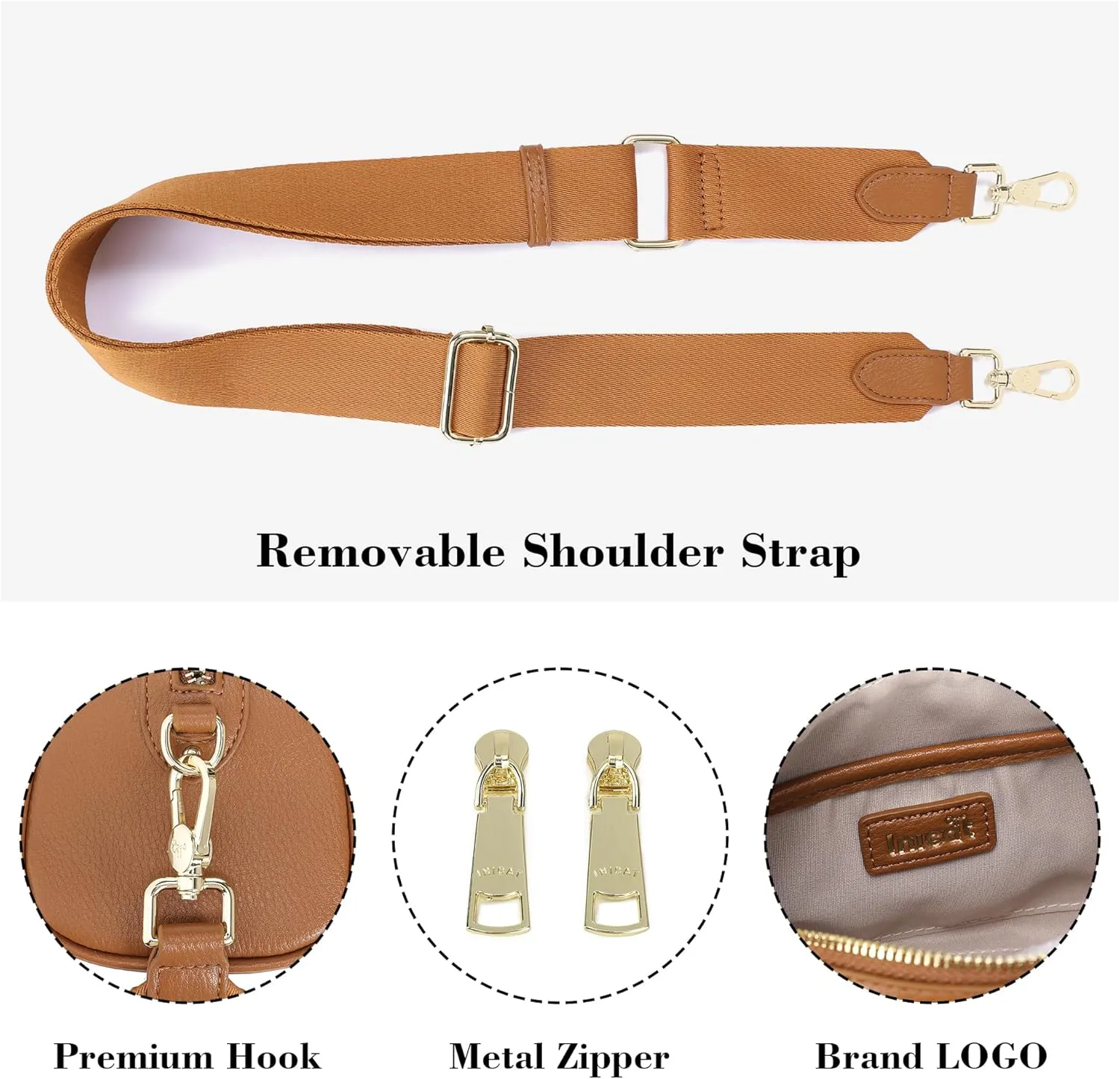 INICAT Mini Purse Small Satchel Top-Handle Handbag Boston Barrel Travel Bags for Women with Detachable Crossbody Strap