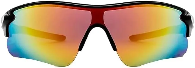 ISHICO Polarized Sports Sunglasses – UV Protection Cycling Glasses, Cricket & Outdoor Sunglasses for Men and Women (Mite Yellow)