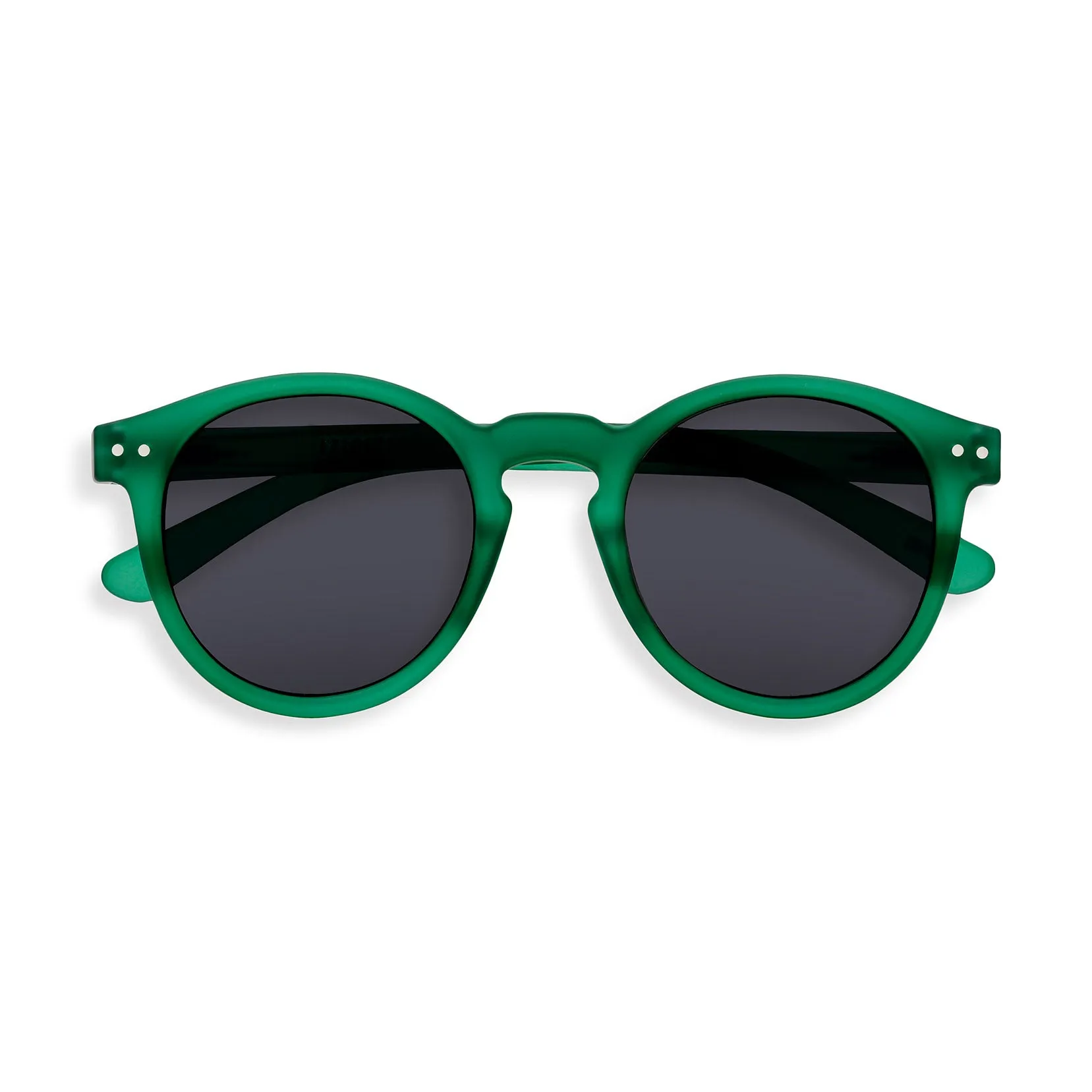 IZIPIZI Round Sunglasses #M - Green Crystal