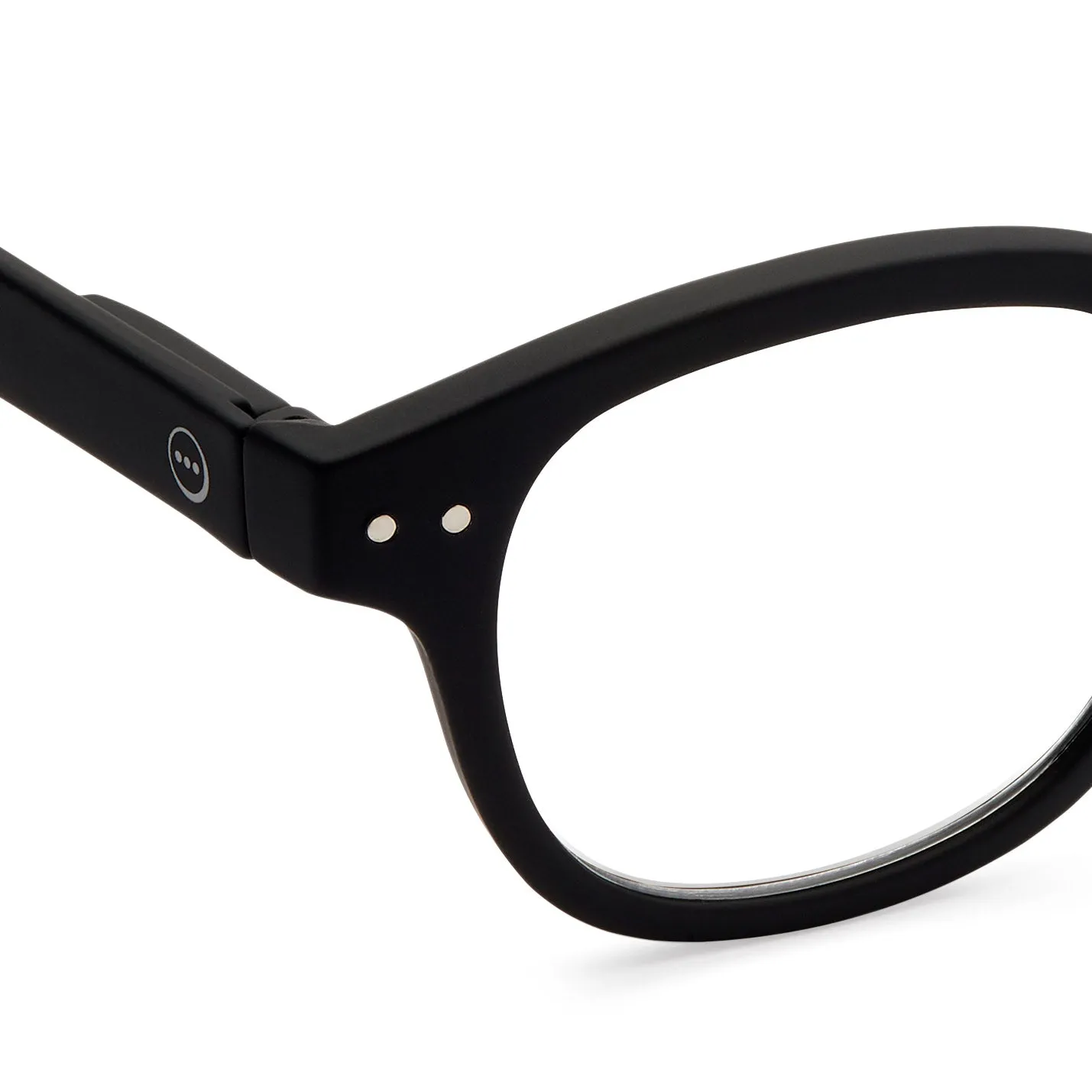 IZIPIZI Rounded-Edge Square Reading Glasses #C - Black