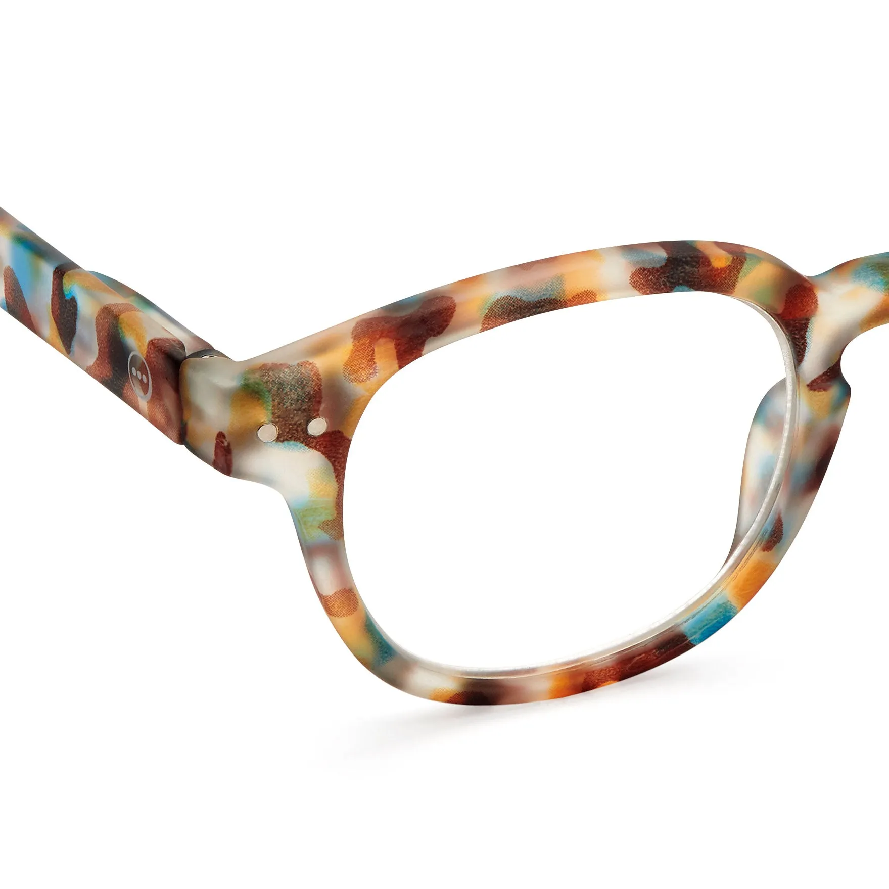 IZIPIZI Rounded-Edge Square Reading Glasses #C - Blue Tortoise