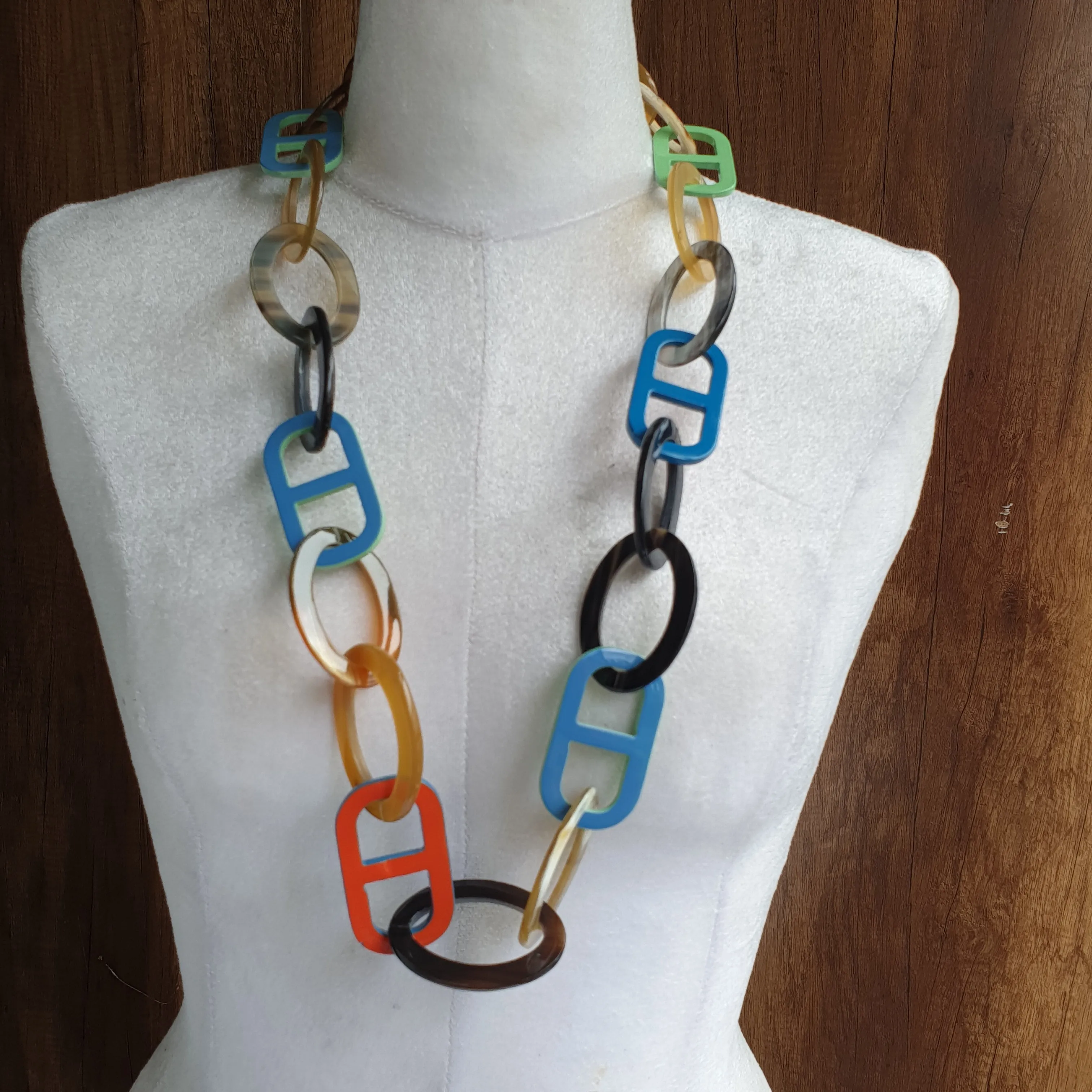 Jasmino Unique Multitasking Jewelry Necklace Eyeglass Chain For Women Made By Natural Buffalo Horn 8377