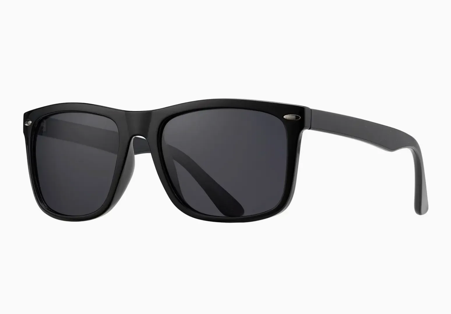 Jaymes Sunglasses: Onyx Frame with Smoke Polarized Lens