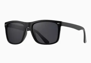 Jaymes Sunglasses: Onyx Frame with Smoke Polarized Lens