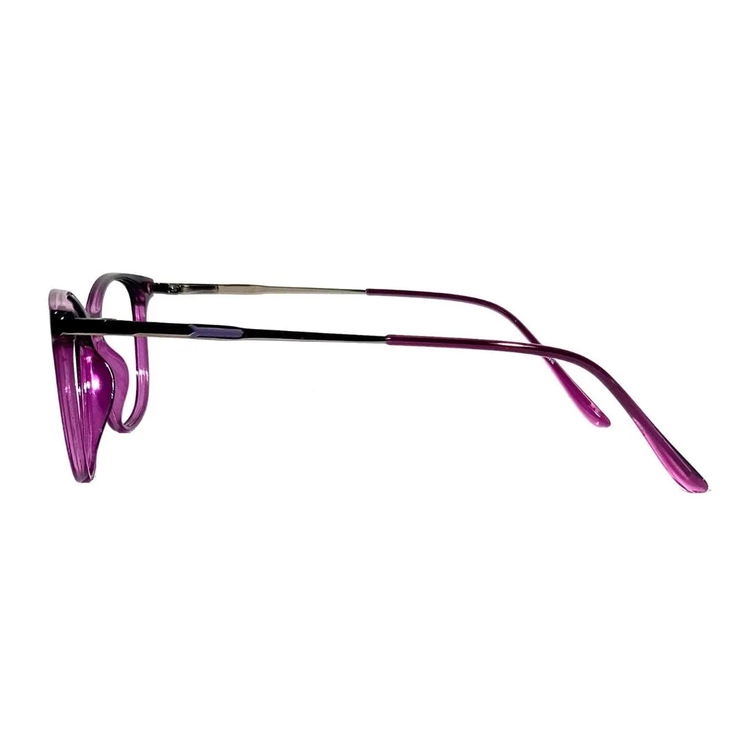 Jubleelens JB-59001 Cat-Eye Lined Specs Eyeglasses - Purple Medium