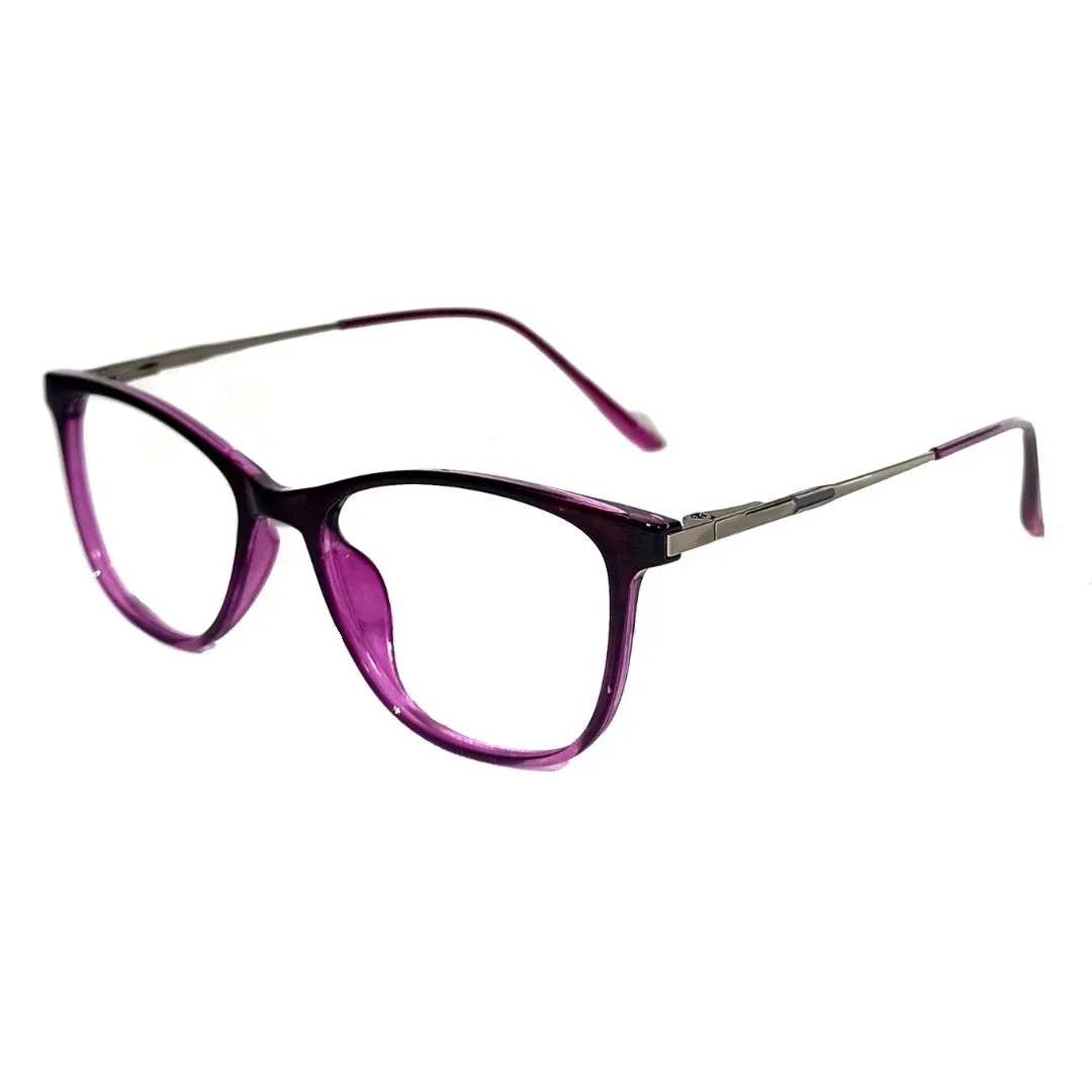 Jubleelens JB-59001 Cat-Eye Lined Specs Eyeglasses - Purple Medium