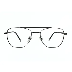 Jubleelens Metal Square5837 Square Gunmetal - Gunmetal Black Eyeglasses Elevate Your Look with Bold Sophistication
