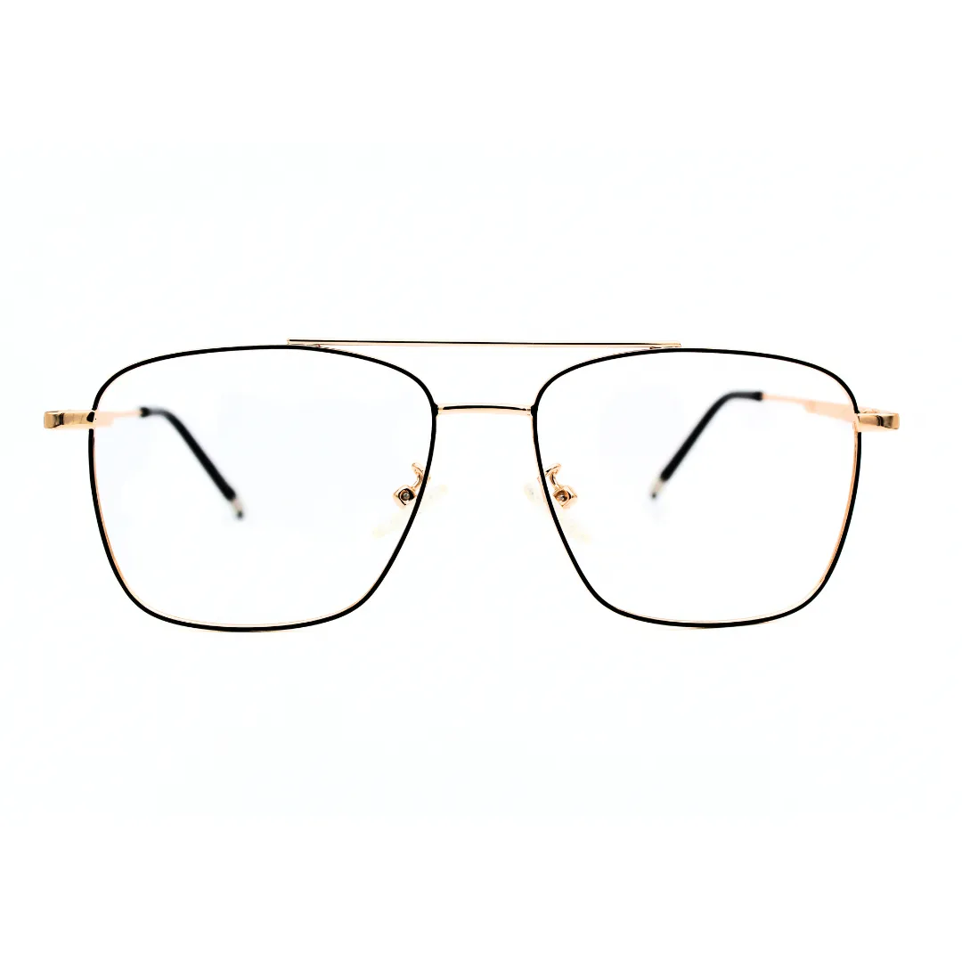 Jubleelens Metal Square5838 Square Black Golden - Golden Black Eyeglasses Your New Favorite Frame