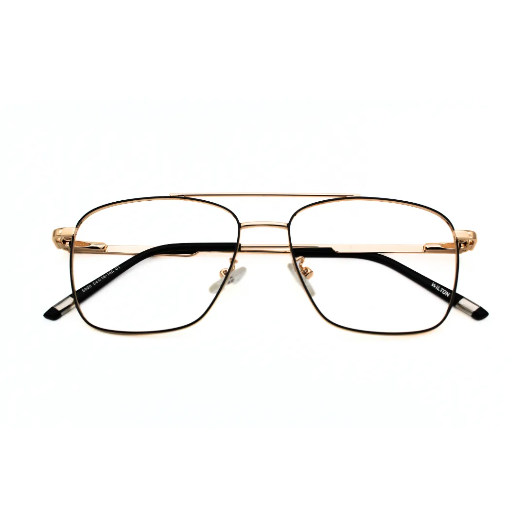 Jubleelens Metal Square5838 Square Black Golden - Golden Black Eyeglasses Your New Favorite Frame