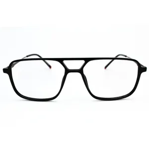 Jubleelens Modern Full Rim Aviator Eyeglasses - Glossy Black 220805