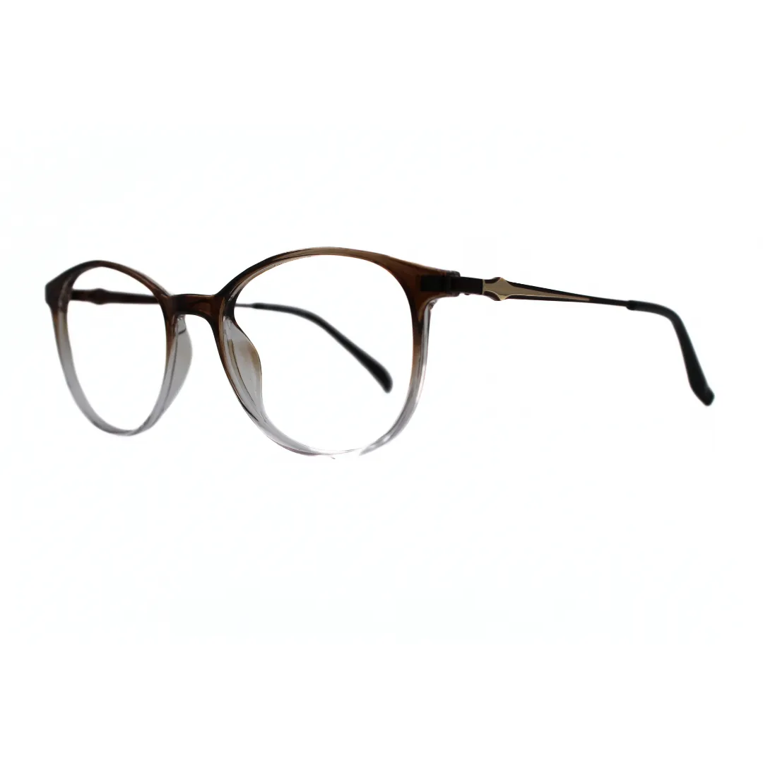 Jubleelens TR016-8 Gredle Brown Golden Brown Eyeglasses A Frame for Every Face Shape