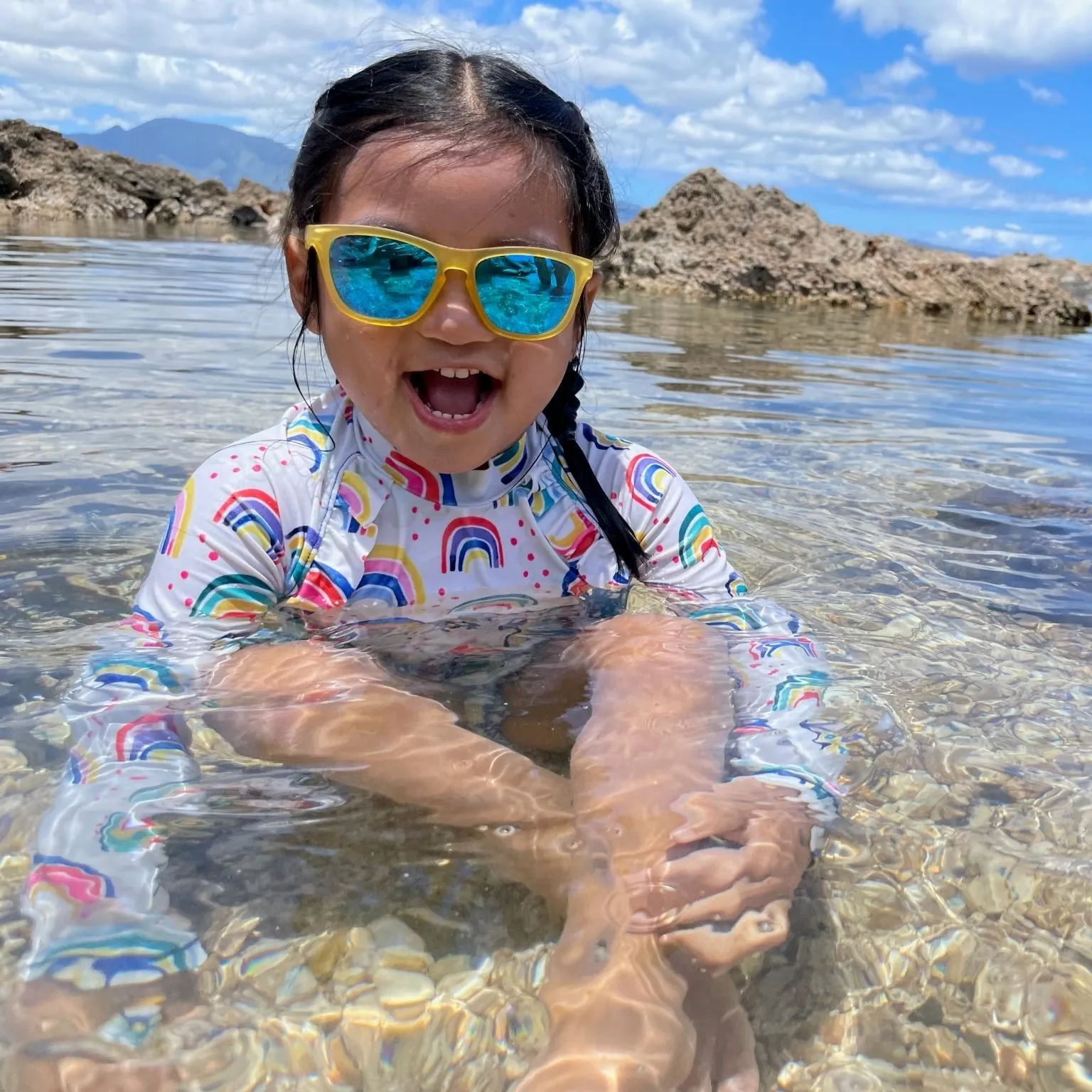 Just Monkeying Around - Yellow Frame Sunglasses For Kids