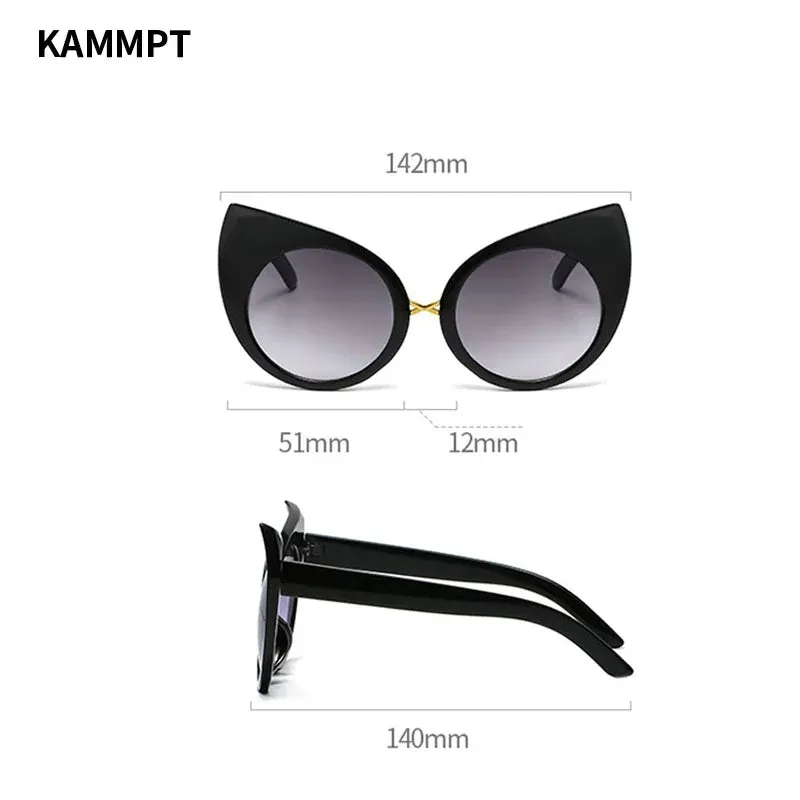 KAMMPT Oversized Cat Eye Women Sunglasses