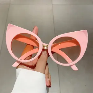 KAMMPT Oversized Cat Eye Women Sunglasses