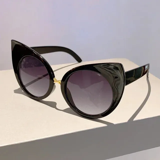 KAMMPT Oversized Cat Eye Women Sunglasses