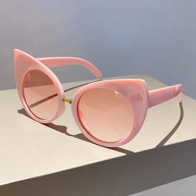 KAMMPT Oversized Cat Eye Women Sunglasses