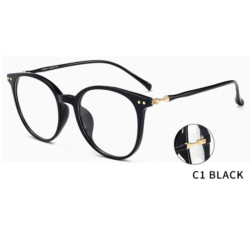 Kansept Unisex Full Rim Round Square Tr 90 Titanium Eyeglasses 90021