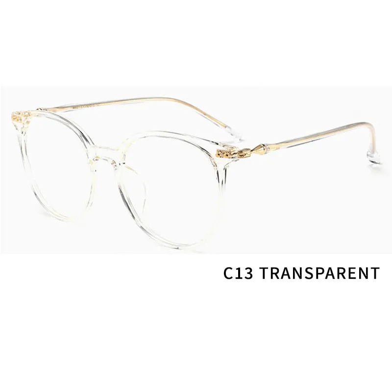 Kansept Unisex Full Rim Round Square Tr 90 Titanium Eyeglasses 90021