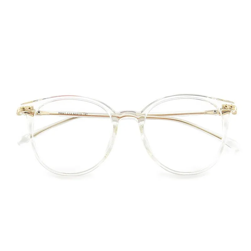 Kansept Unisex Full Rim Round Square Tr 90 Titanium Eyeglasses 90021