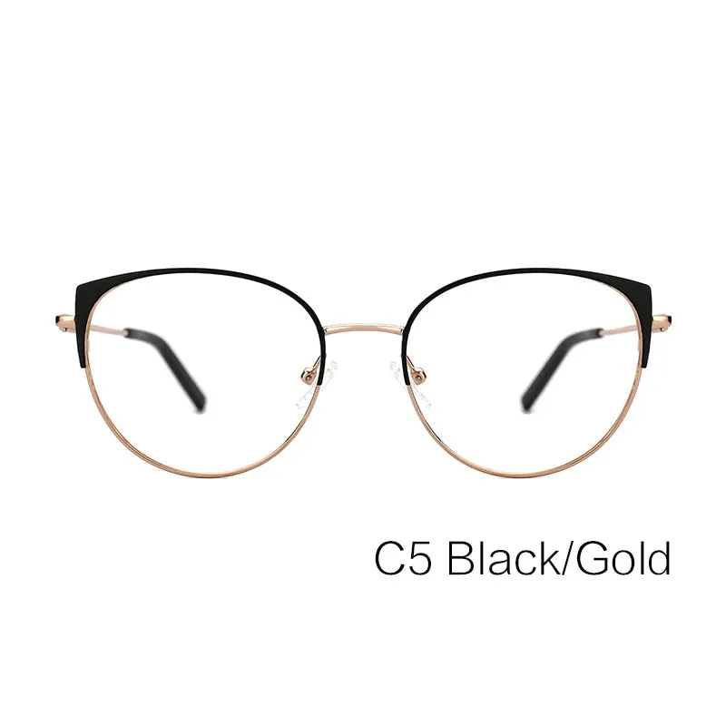 Kansept Women's Full Rim Cat Eye Alloy Eyeglasses Yc8031