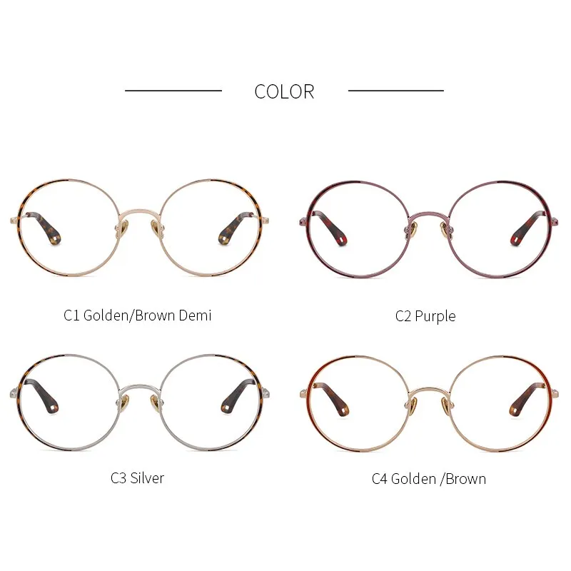 Kansept Women's Full Rim Round Stainless Steel Frame Eyeglasses Oq1004