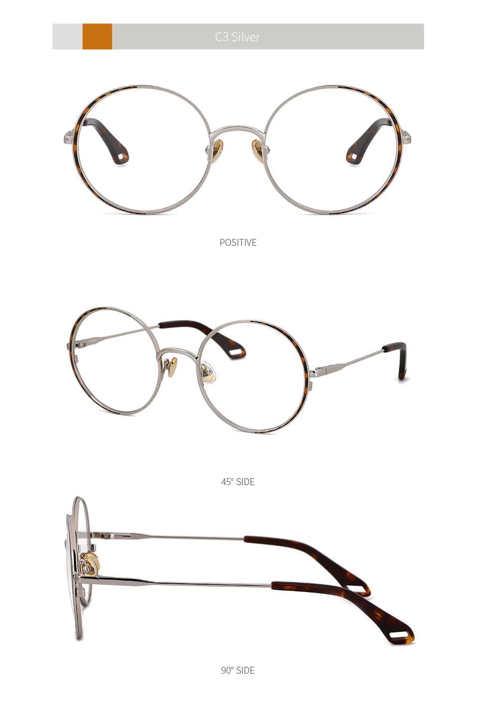 Kansept Women's Full Rim Round Stainless Steel Frame Eyeglasses Oq1004