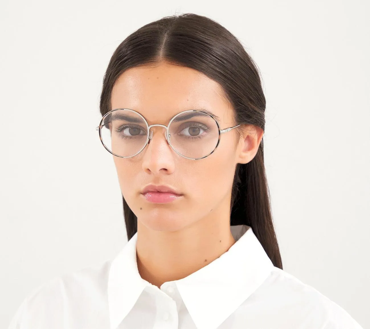 Kansept Women's Full Rim Round Stainless Steel Frame Eyeglasses Oq1004
