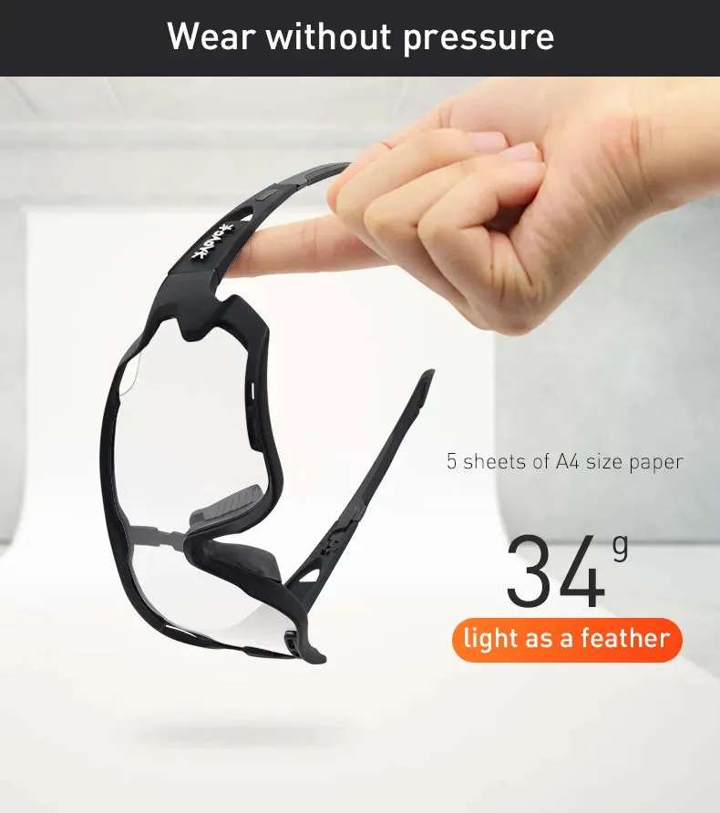 Kapvoe 5 Lens Sport Bicycle Glasses For Men Women Running Riding Sunglasses Mtb Cycling Eyewear Pro Road Bike Goggles