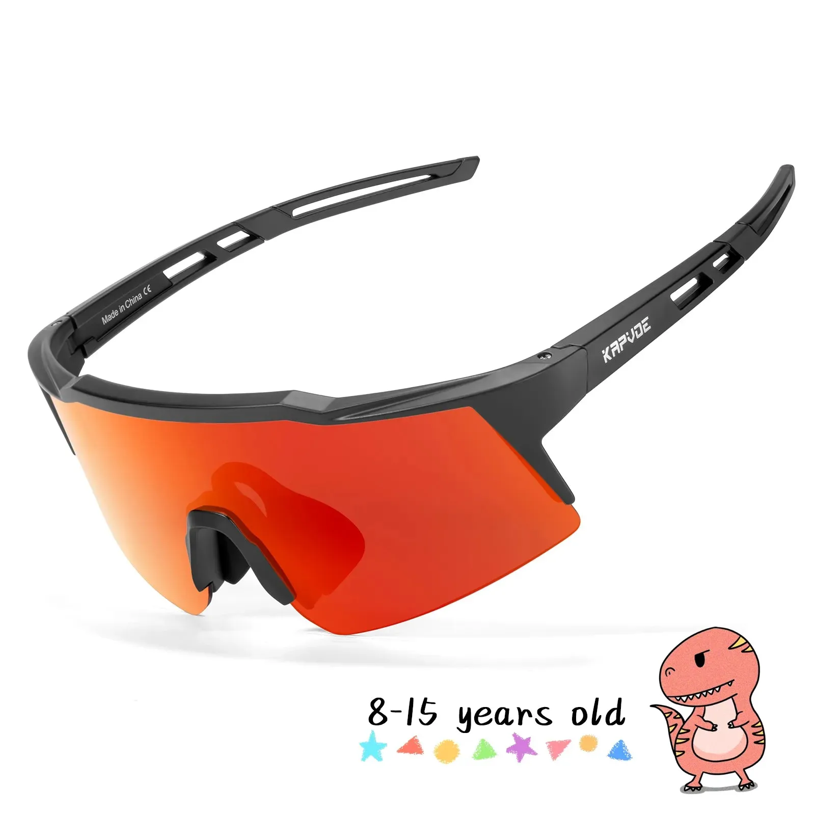 KAPVOE Photochromic Child Sunglasses Bicycle Cycling Glasses Teenagers Sports Glasses Boys Girls Windproof UV400 Goggles