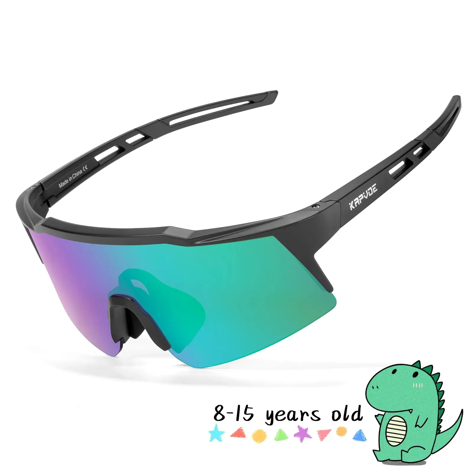 KAPVOE Photochromic Child Sunglasses Bicycle Cycling Glasses Teenagers Sports Glasses Boys Girls Windproof UV400 Goggles