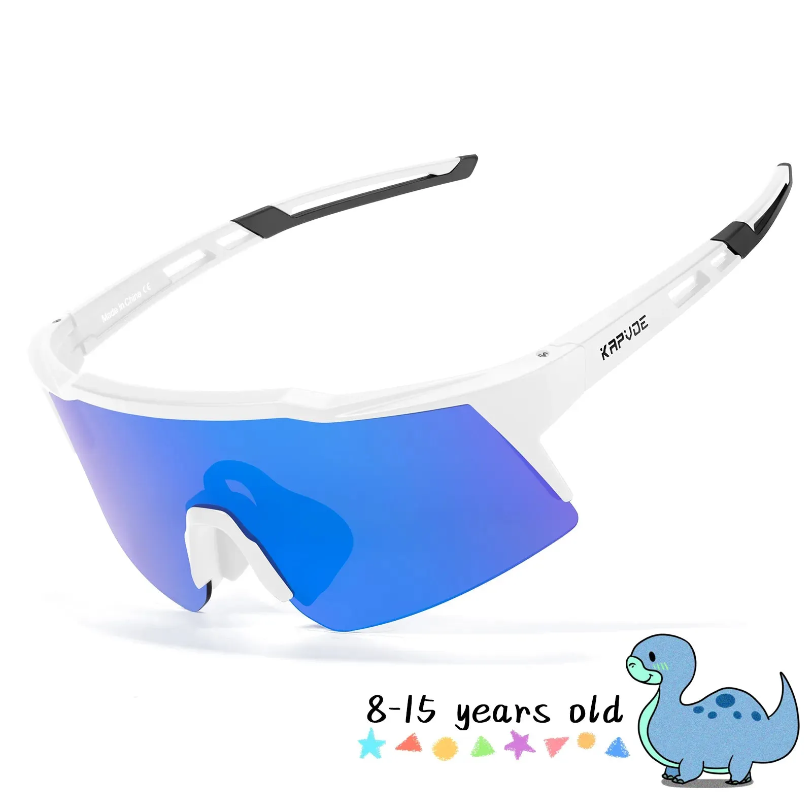 KAPVOE Photochromic Child Sunglasses Bicycle Cycling Glasses Teenagers Sports Glasses Boys Girls Windproof UV400 Goggles