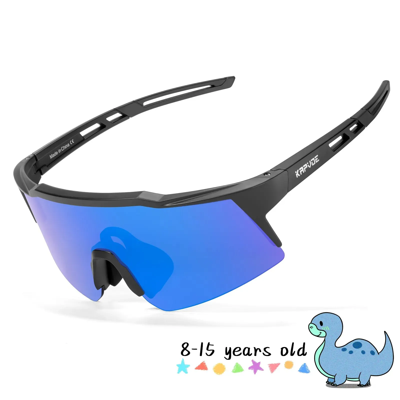 KAPVOE Photochromic Child Sunglasses Bicycle Cycling Glasses Teenagers Sports Glasses Boys Girls Windproof UV400 Goggles