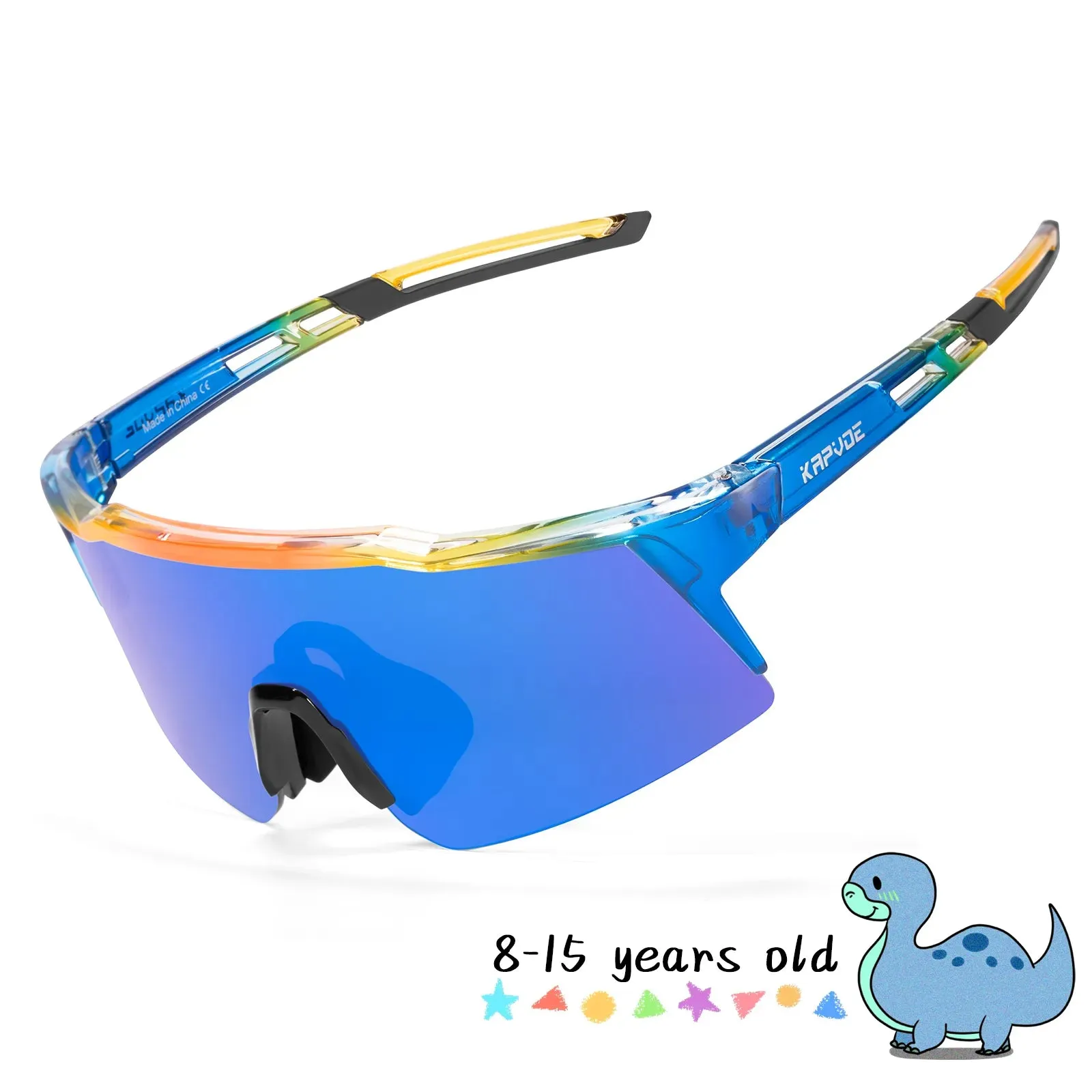 KAPVOE Photochromic Child Sunglasses Bicycle Cycling Glasses Teenagers Sports Glasses Boys Girls Windproof UV400 Goggles