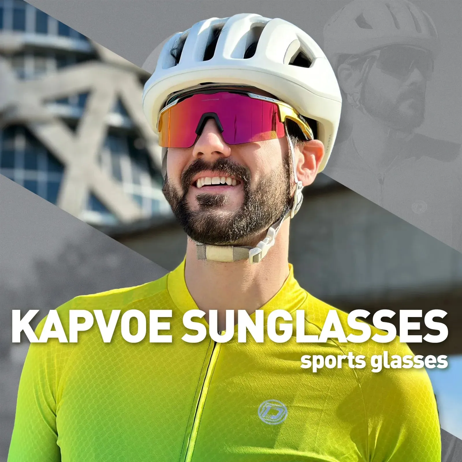 Kapvoe Sport Men Women Sunglasses Polarized Woman Cycling Glasses Outdoor MTB Goggles Bike Road Mountain Bicycle Eyewear