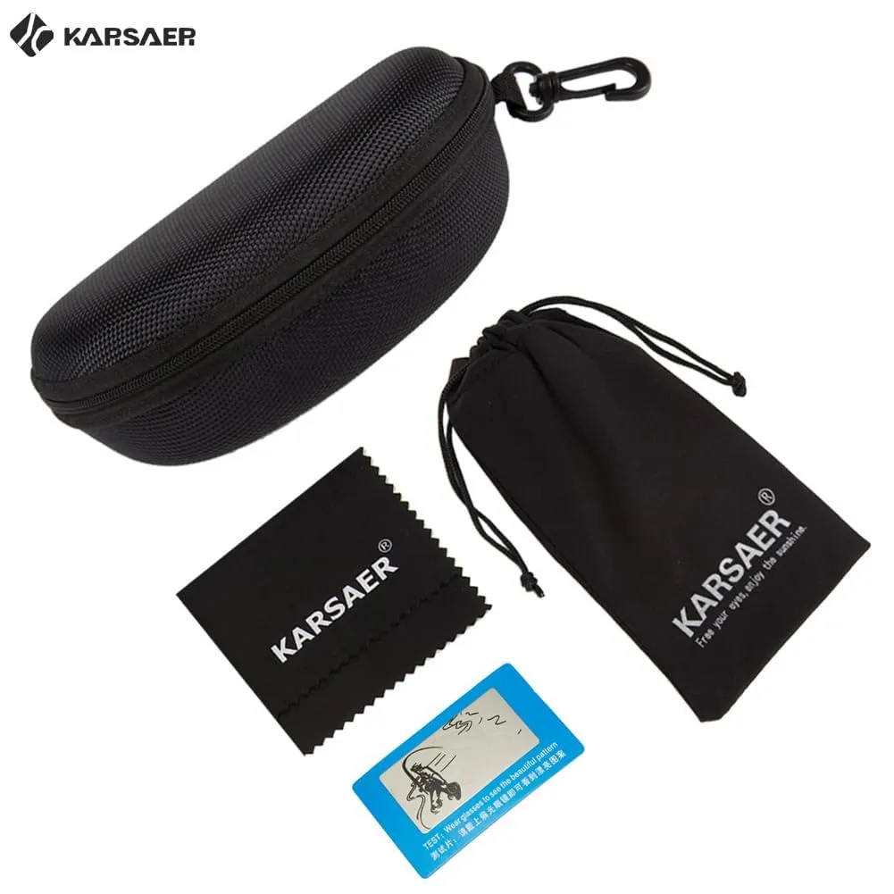 Karsaer Flat Top TR90 Polarized Sports Men Sunglasses Vintage Square Cycling Running Fishing Golf Hiking Sports Glasses