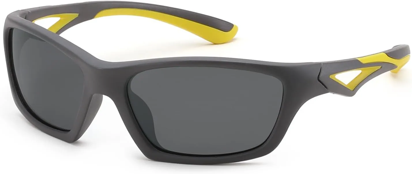 Karsaer Vision Kids Polarized Sports Sunglasses TPEE Unbreakable Glasses for Girls Boys Age 3-8 Cycling Running