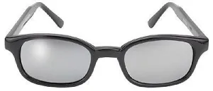 KD X's Sunglasses-Black/Silver Mirror