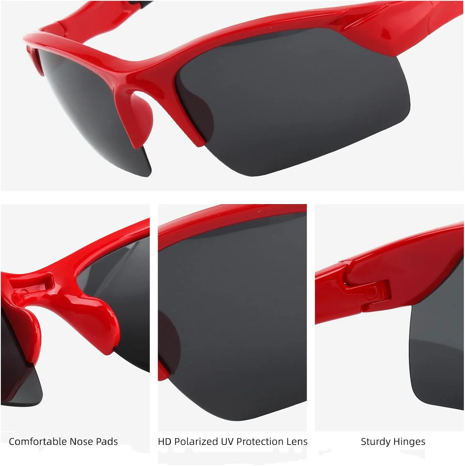 KENBO Kids Sunglasses for Boys Girls Wrap Around Sports Sunglasses with UV Protection Age 3-8