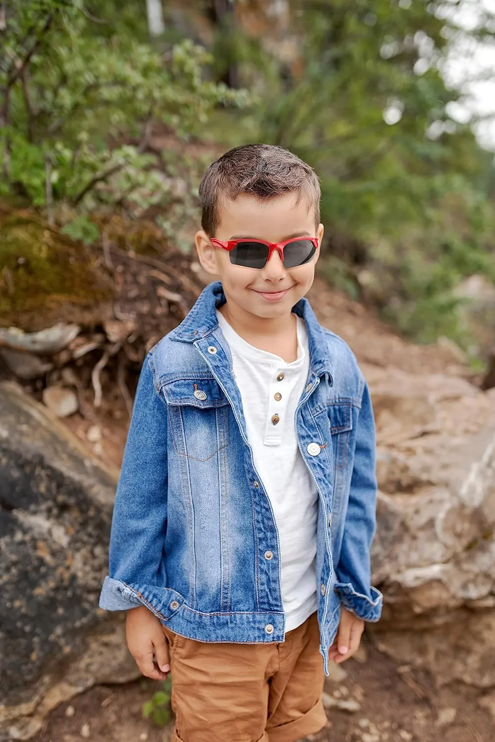 KENBO Kids Sunglasses for Boys Girls Wrap Around Sports Sunglasses with UV Protection Age 3-8