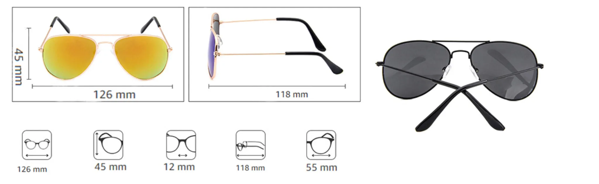 Kids Aviator Sunglasses