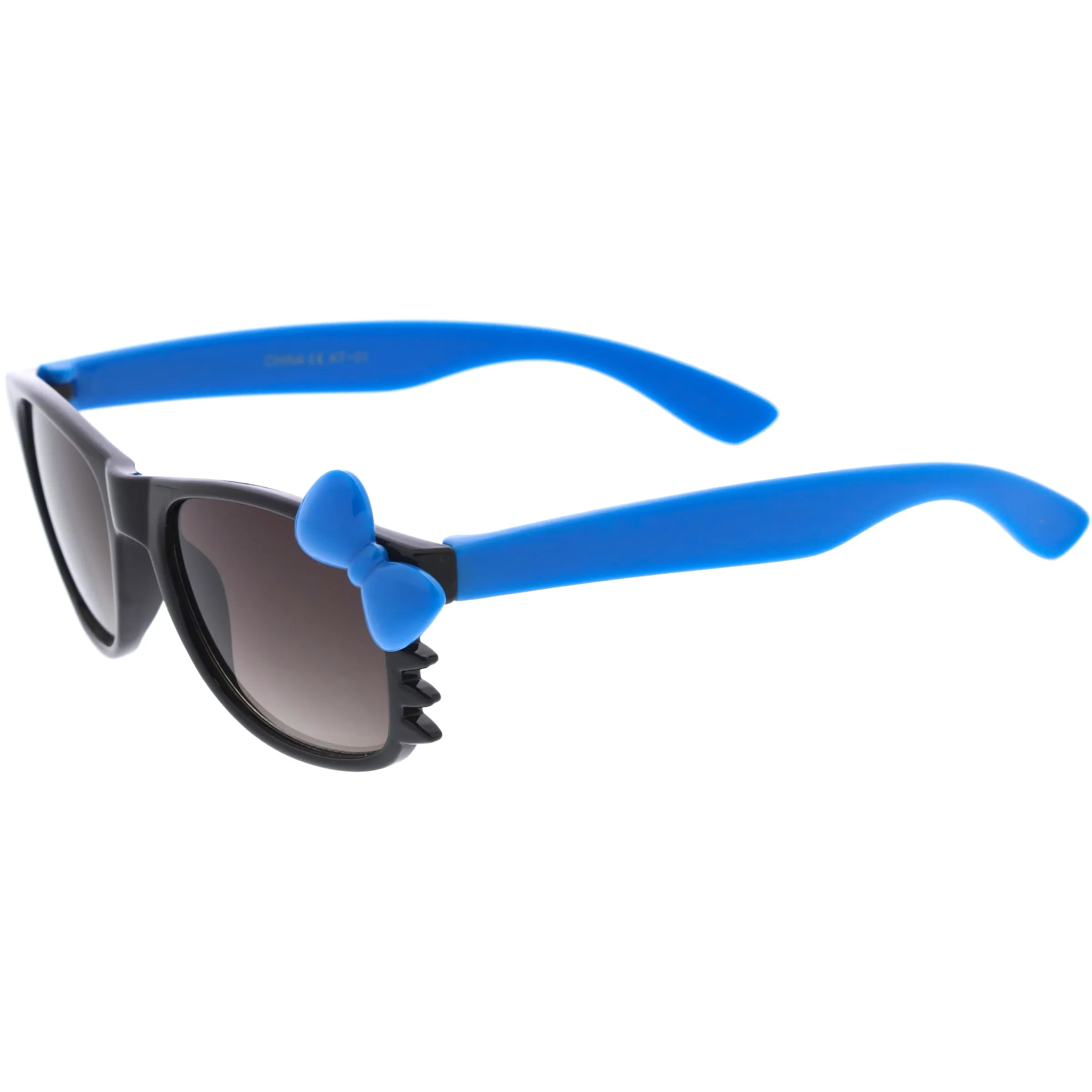 Kids Cute Kitty Colorful Bow Square Sunglasses D300
